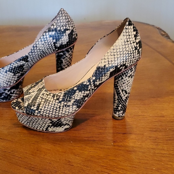 Loeffler Randall Shoes - *SALE* Loeffler Randall snake print "Darcy" heels